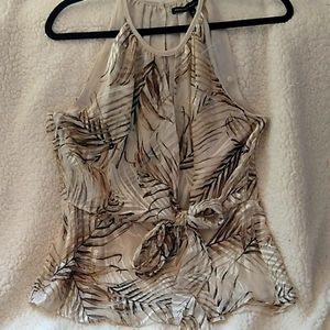 WHBM Palm Print Halter Top